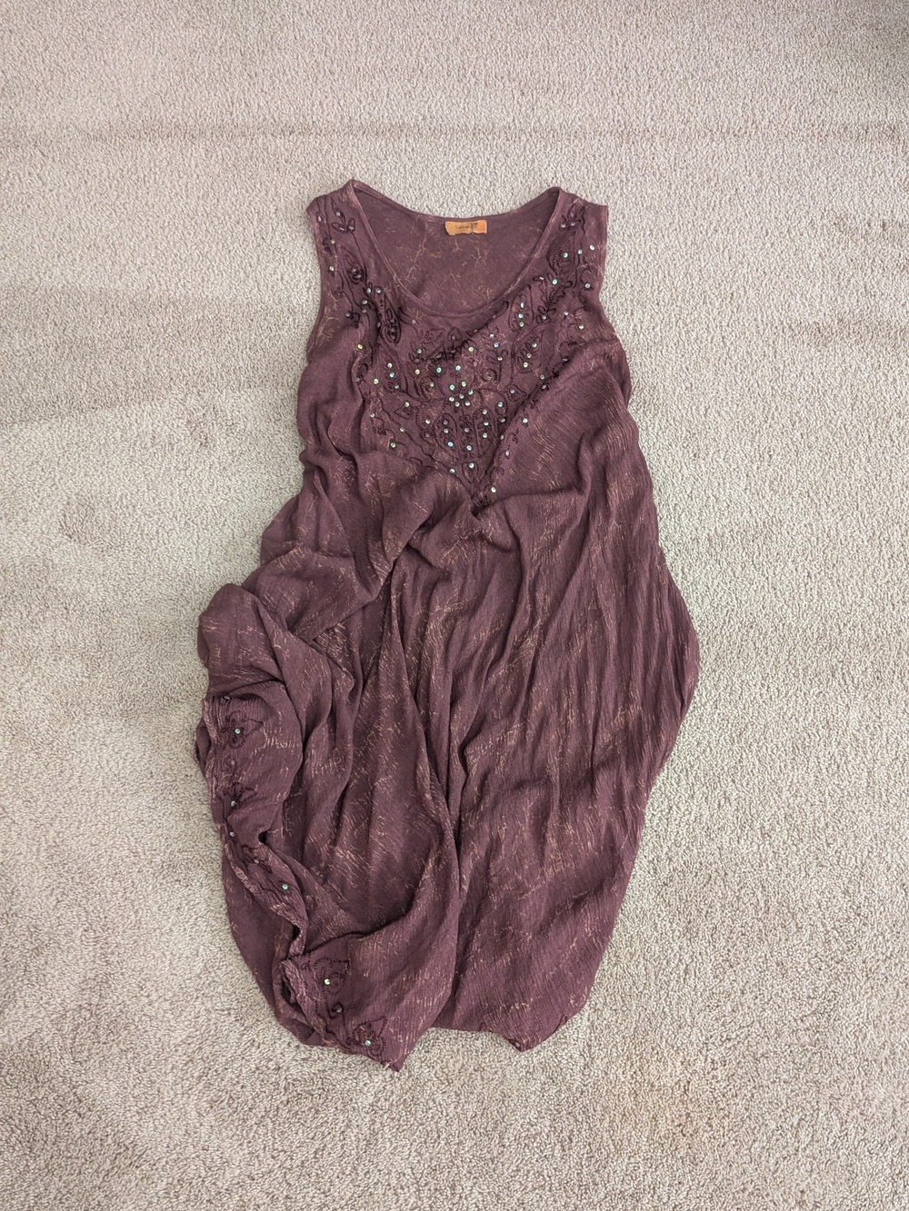 Brown bohemian beach coverup